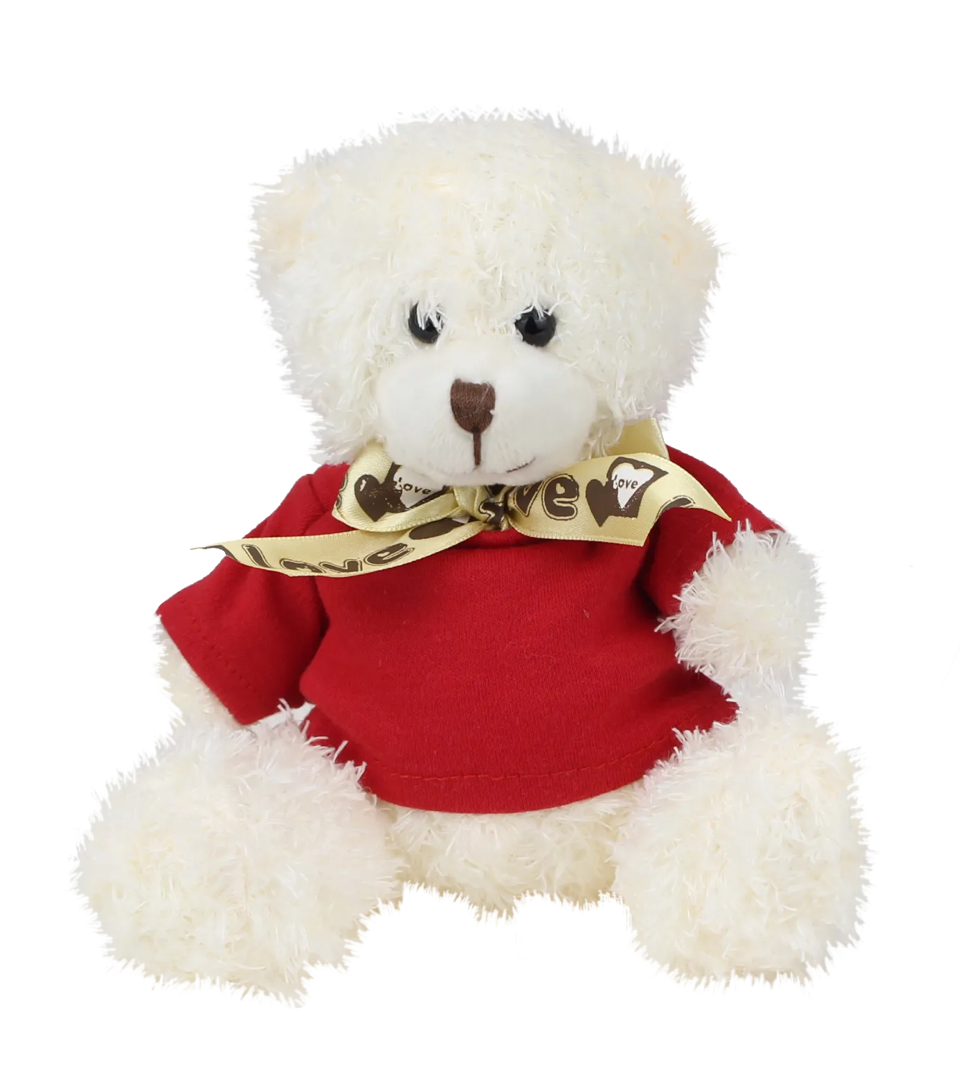 20cm Teddy Bear Plush Toy With T-Shirt Ribbon And Strap