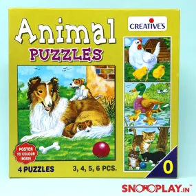 Animal Puzzle (Series 0) | Set of 4 Jigsaw Puzzles