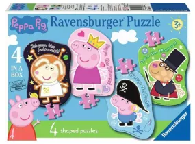 Children’s Puzzle Peppa Pig 4 Shaped Jigsaw Puzzles