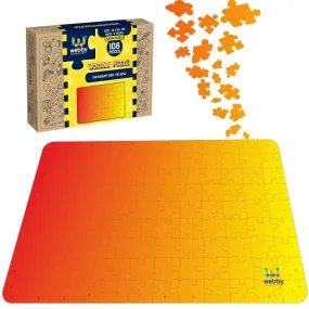 Gradient orange-yellow Puzzle Wooden Jigsaw Puzzle, 108 Pieces