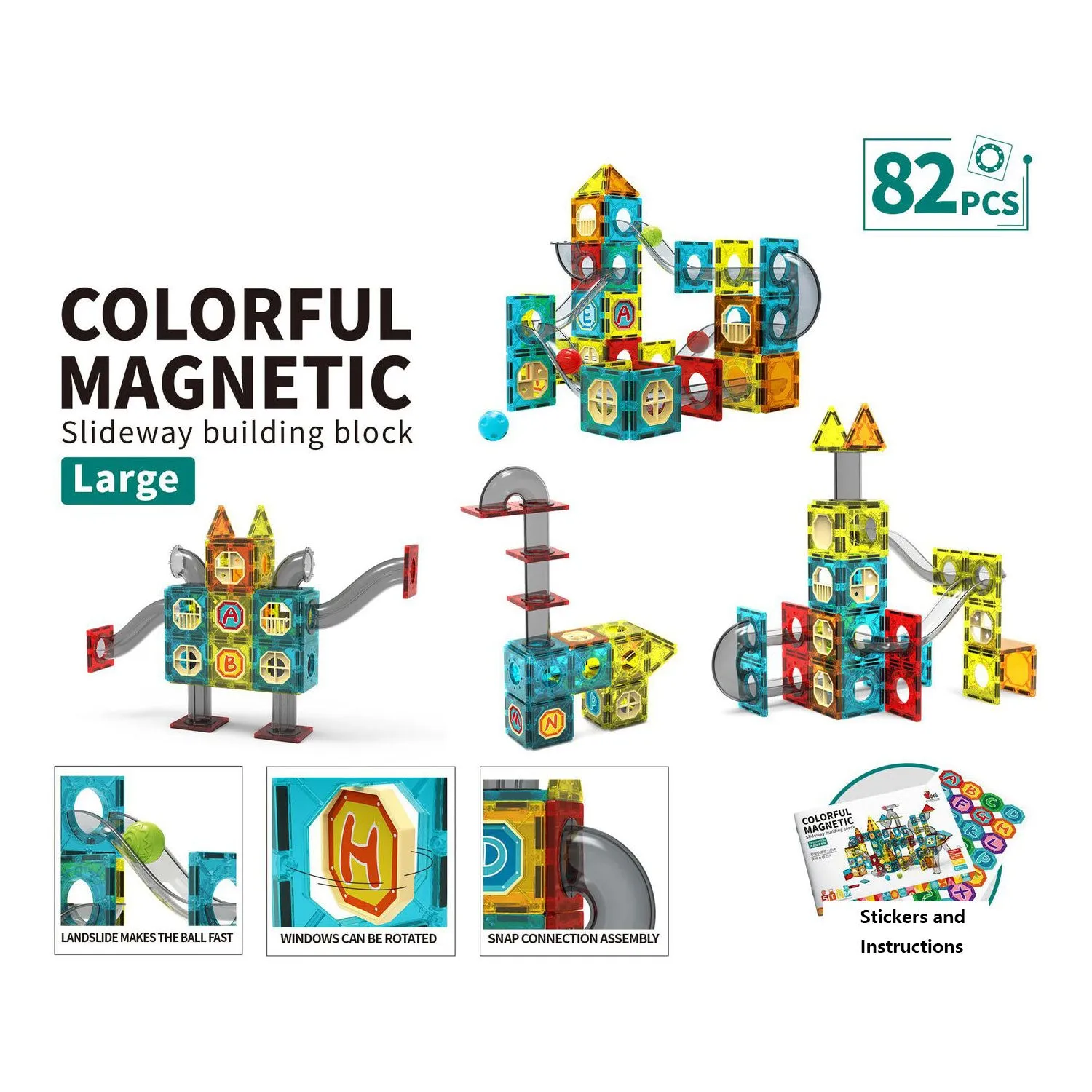 Magnetic Building Blocks Educational STEM Toys-82PCS