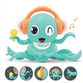 Octopus Crawling Toy | Interactive Dancing Octopus with Music and LED Light, Automatically Avoid Obstacle Toy | Tummy Time Toy for Infants Babies Kids