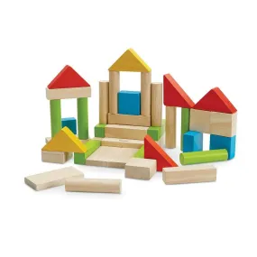 Plan Toys colourful and natural 40 unit blocks