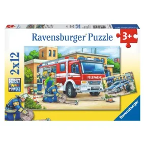 Ravensburger Police and Firefighters Puzzle 2x12pc