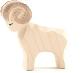 White Ram Wooden Sheep (11601)  - Ostheimer